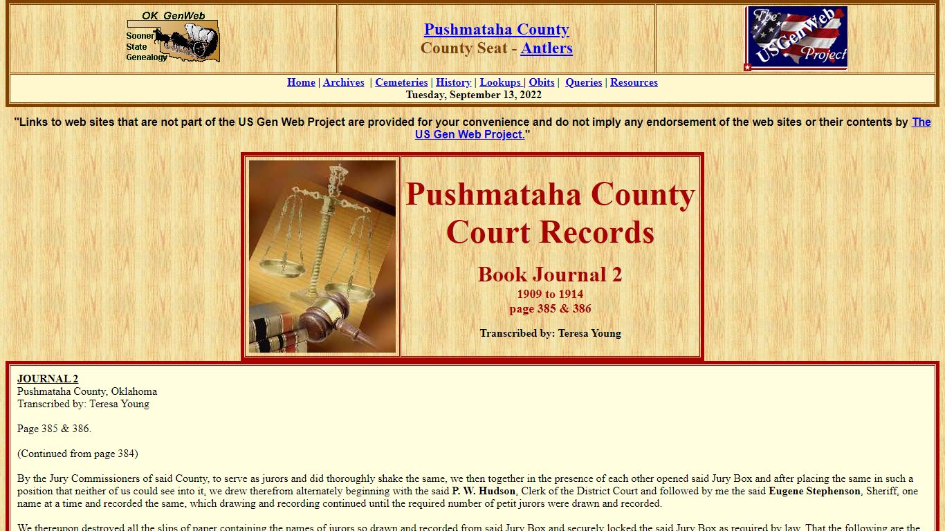 Pushmataha Court Records